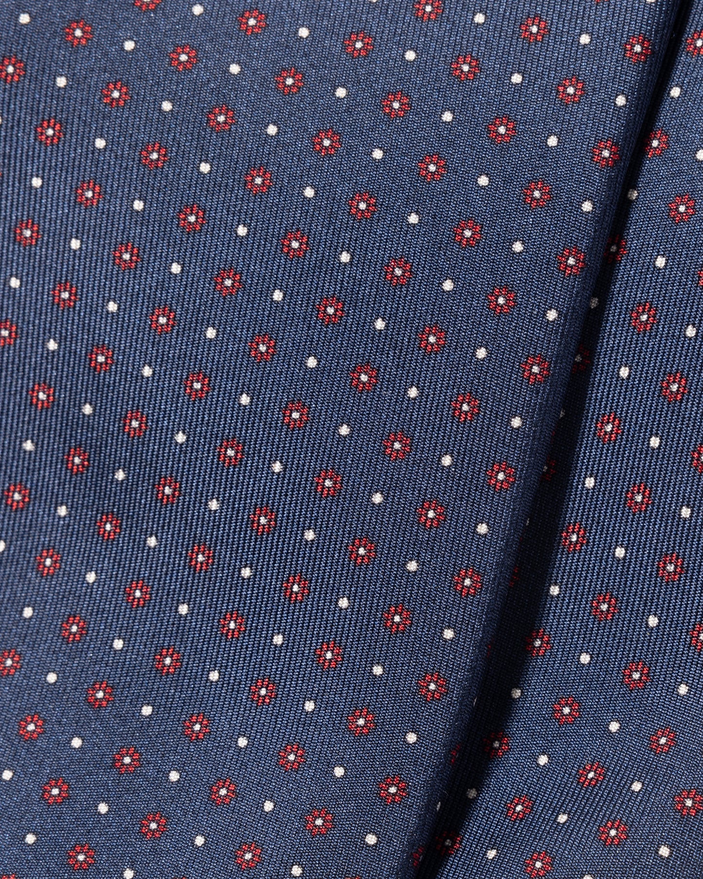 Silk Floral Print Tie Red