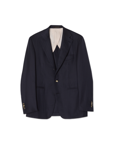 Wool Silk Suit Navy