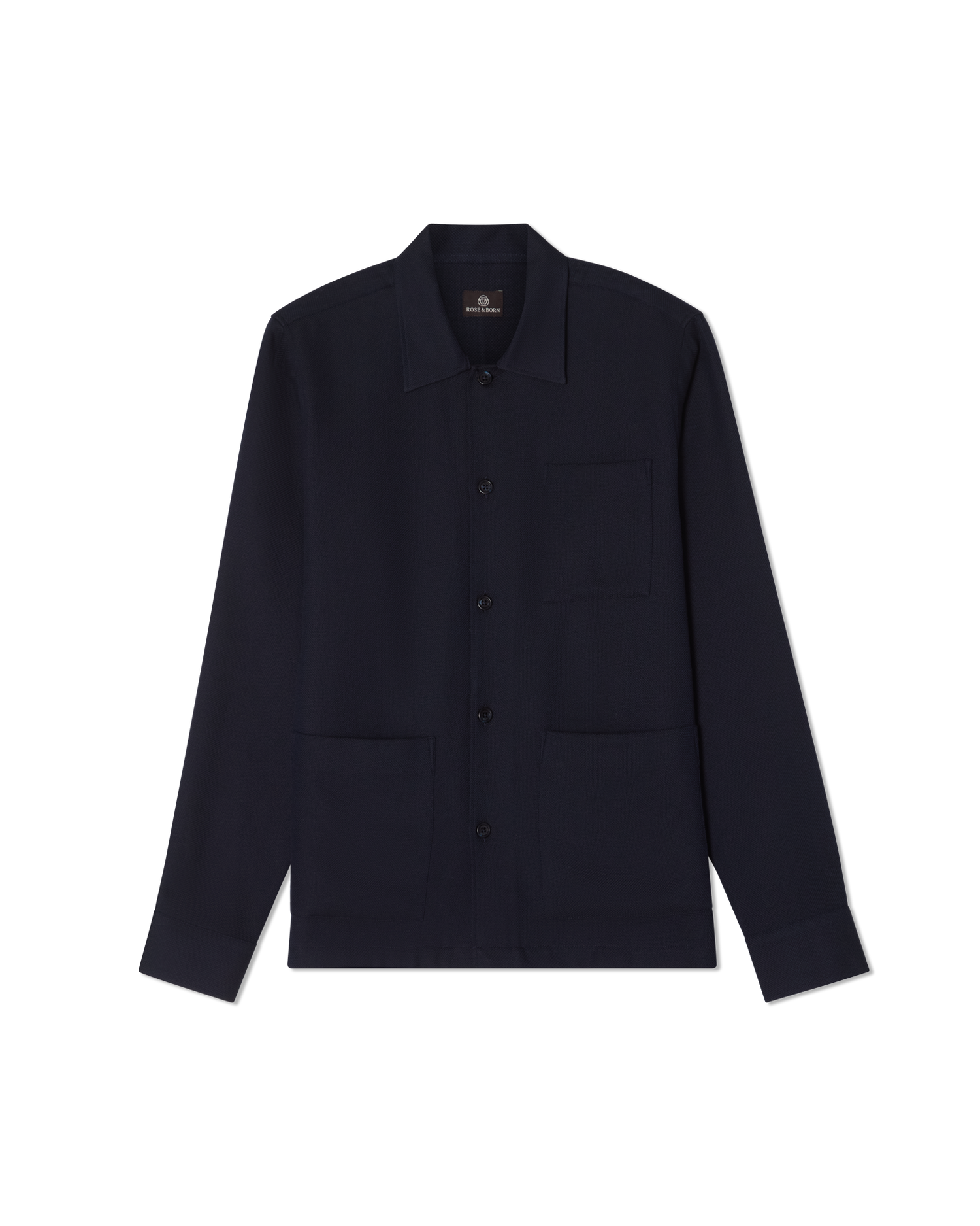 Cashmere Blend Resort Shirt Navy