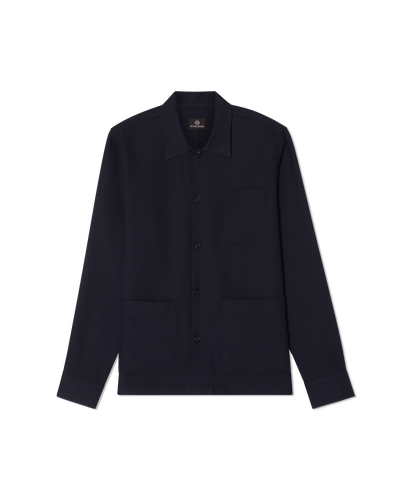 Cashmere Blend Resort Shirt Navy