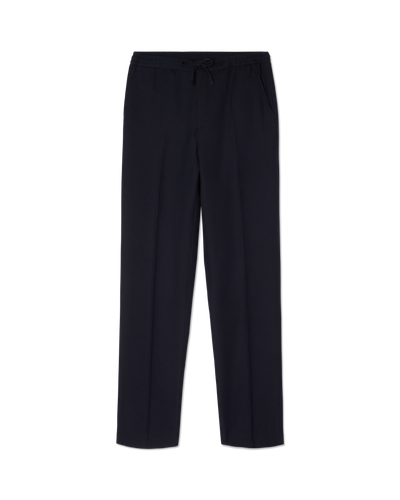 Cashmere Blend Drawstring Trouser Navy