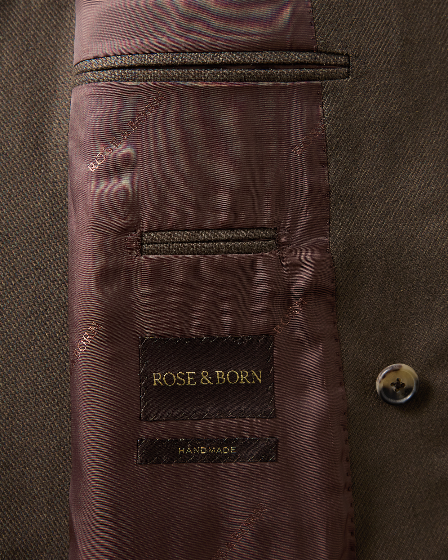 Silk Double Breasted Jacket Olive