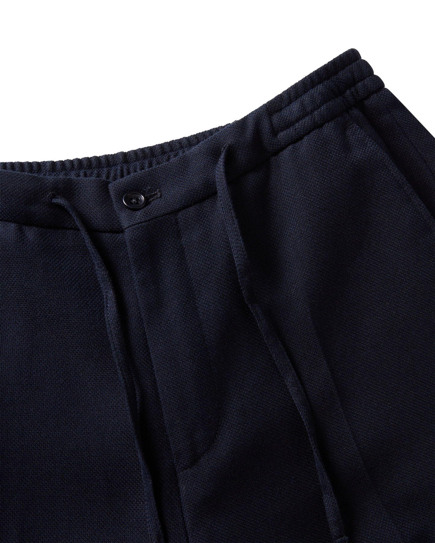 Cashmere Blend Drawstring Trouser Navy