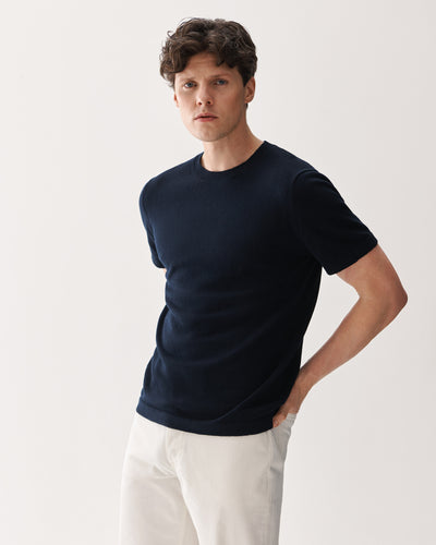 T-Shirt Merino Cotton Navy