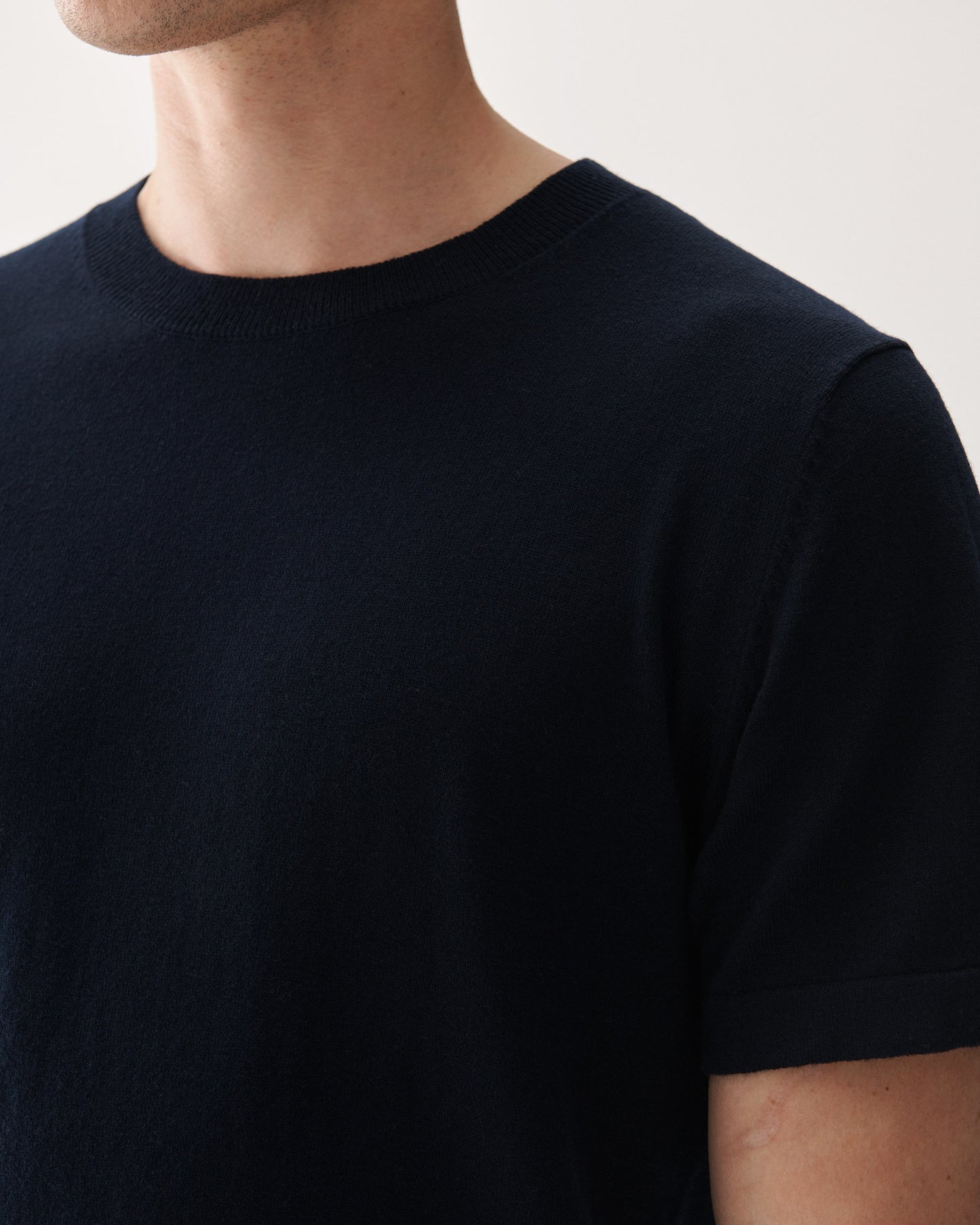 T-Shirt Merino Cotton Navy