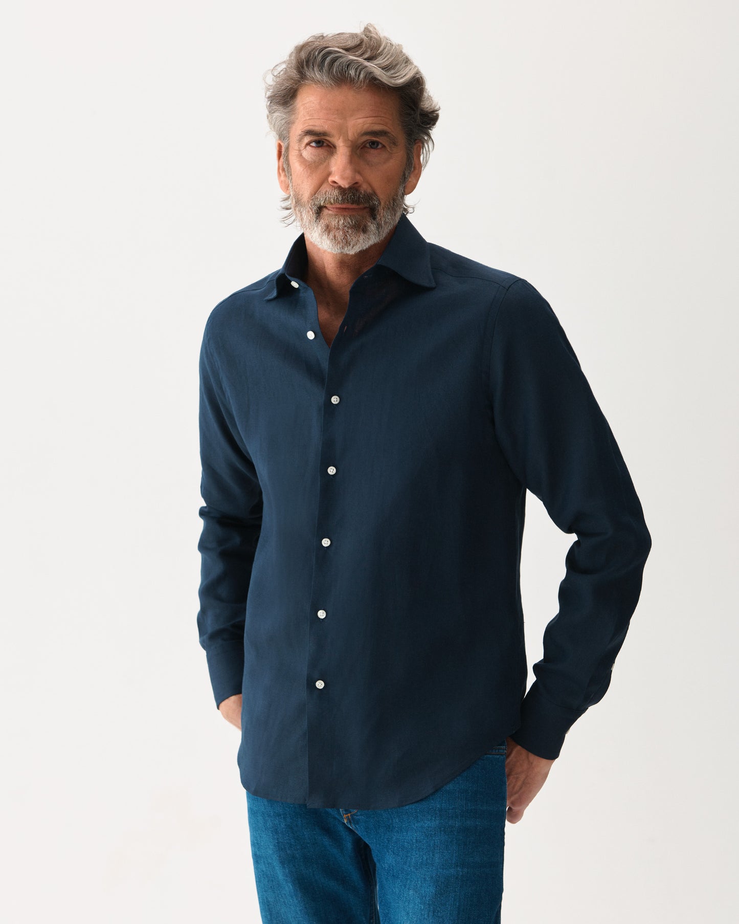 Linen Shirt Navy