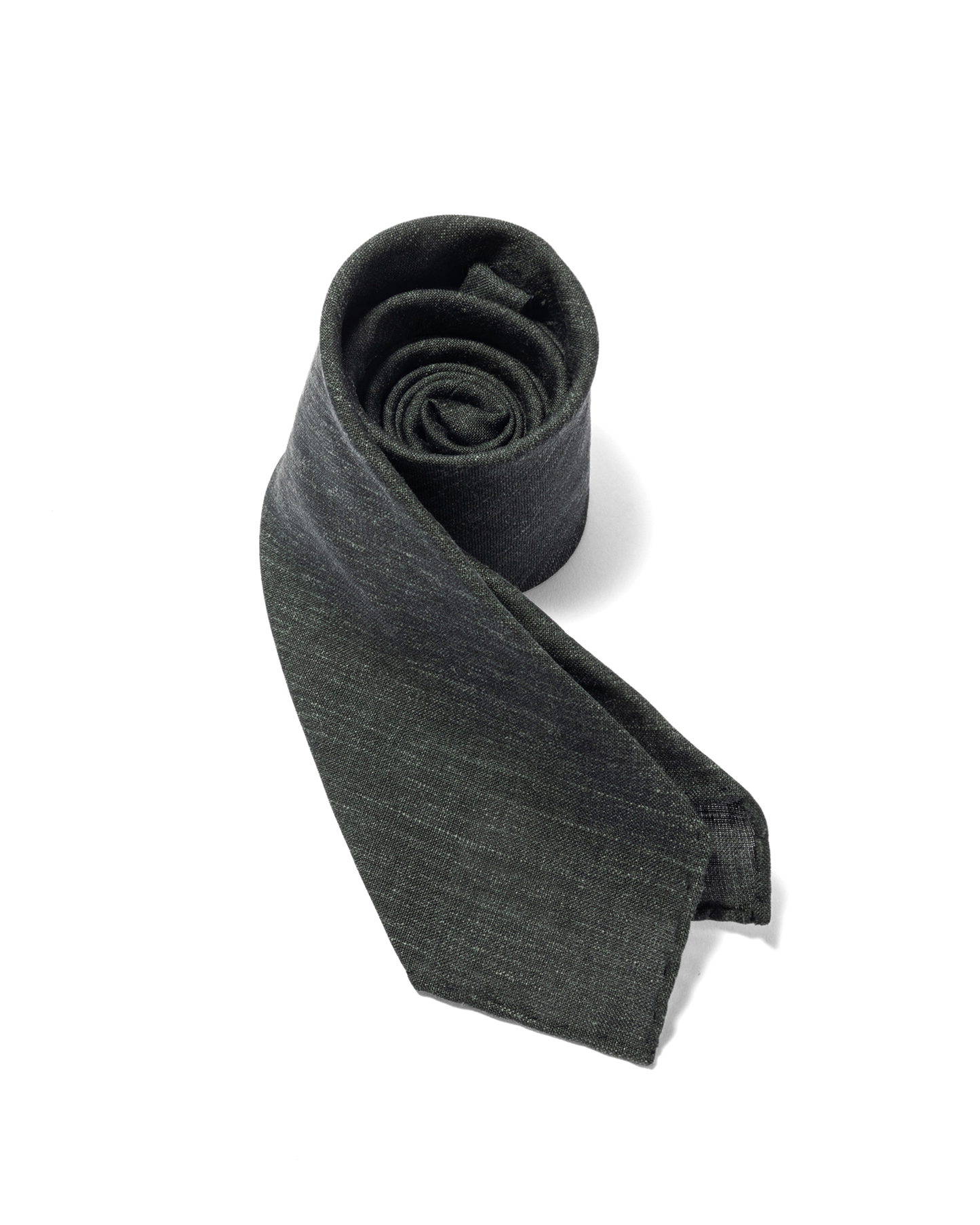 Linen Blend Tie Green