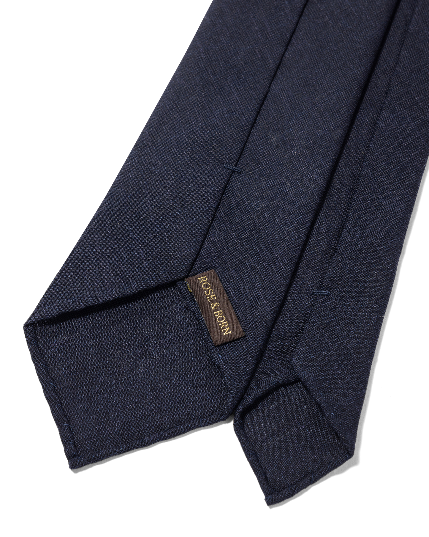 Linen Blend Tie Navy