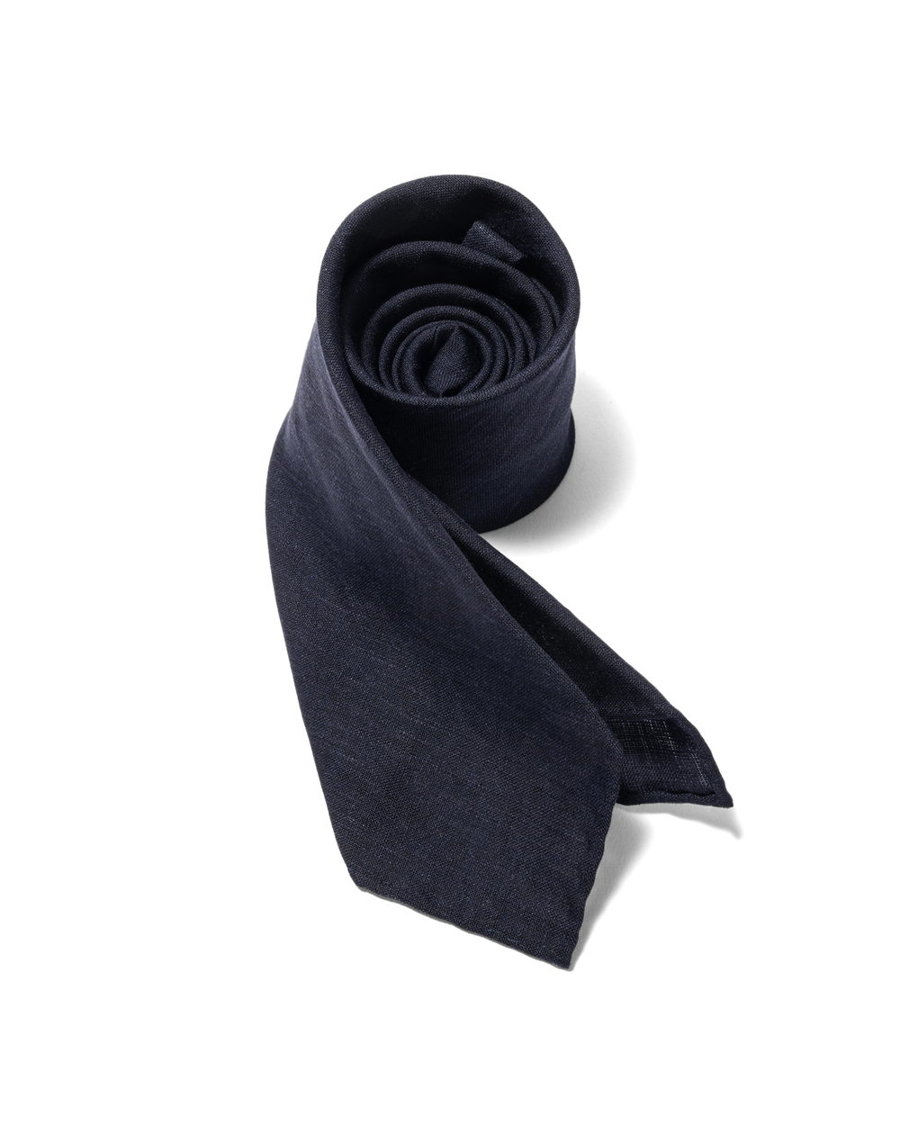 Linen Blend Tie Navy