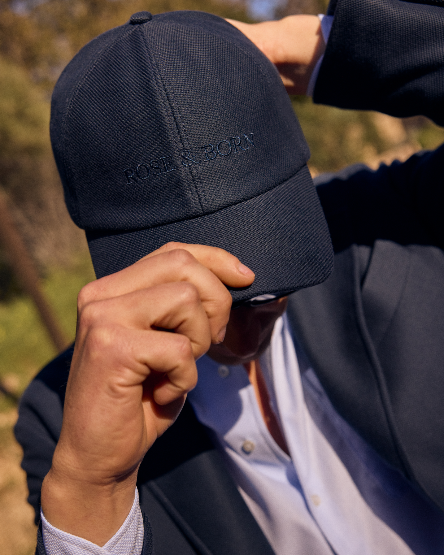 Cotton Cashmere Cap Navy