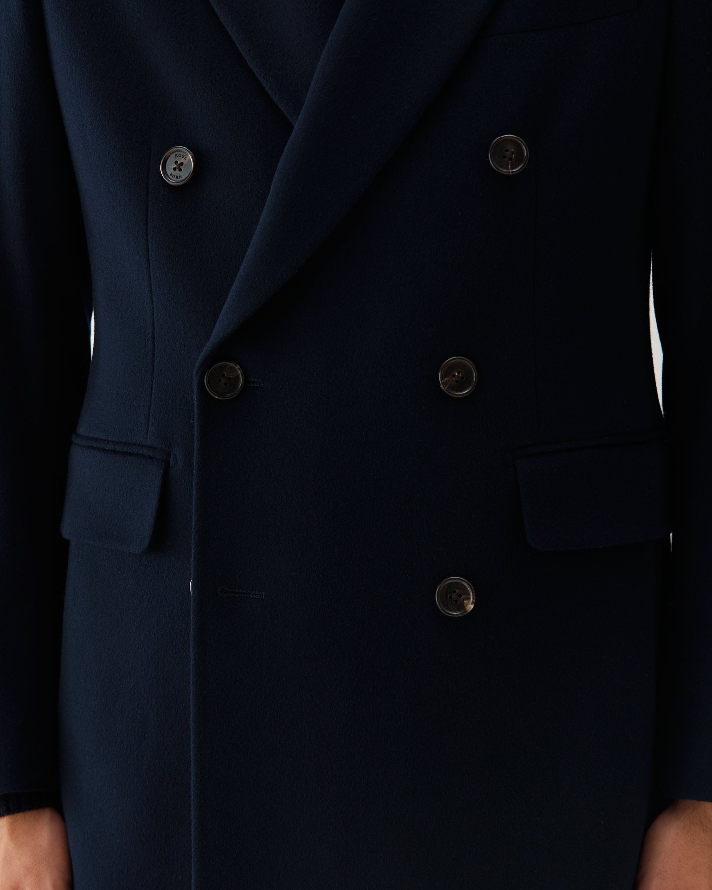 Double Breasted Wool Coat Navy