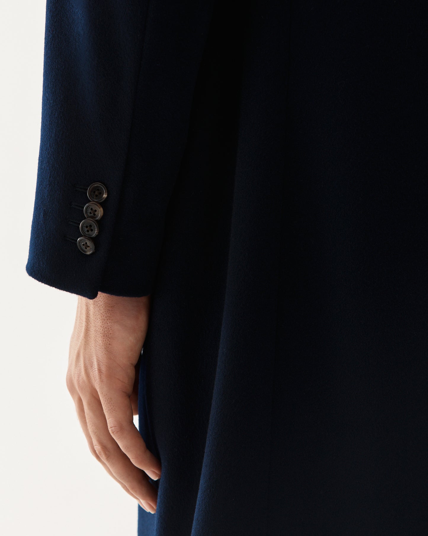 Double Breasted Wool Coat Navy