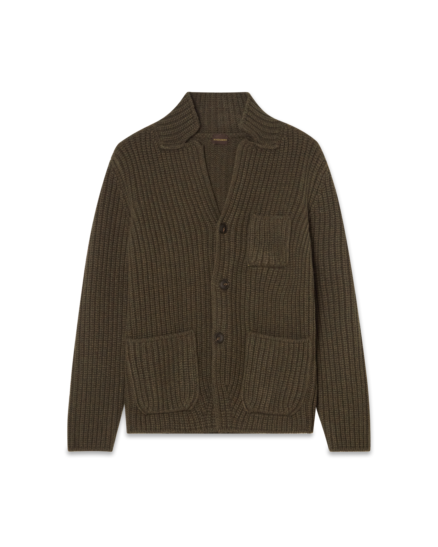 Knitted Wool Jacket Forest Green