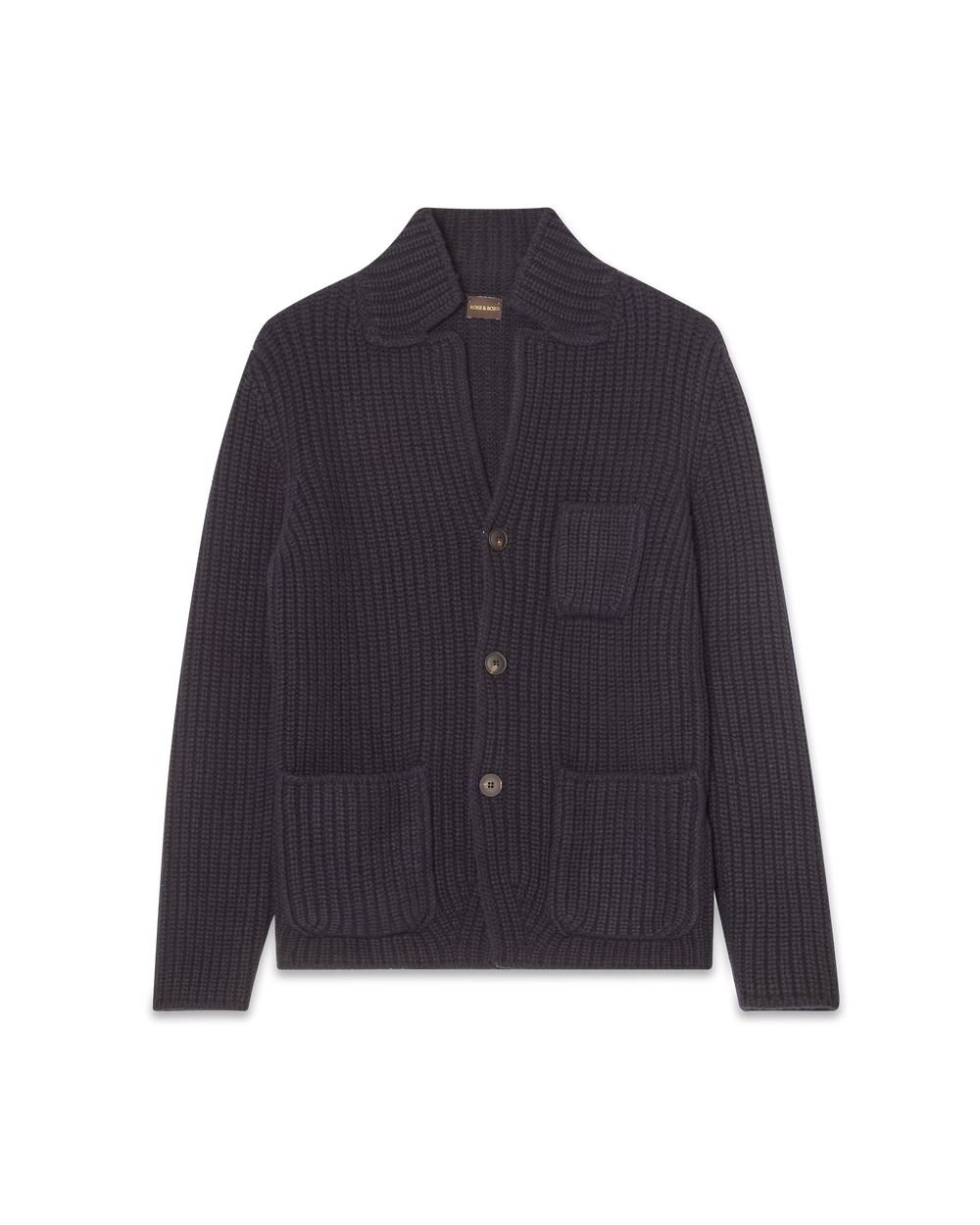 Knitted Wool Jacket Navy