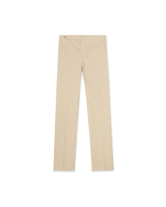 Cotton Cashmere Corduroy Trousers Ivory