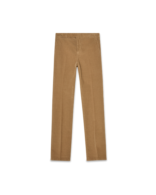 Cotton Cashmere Corduroy Trousers Khaki