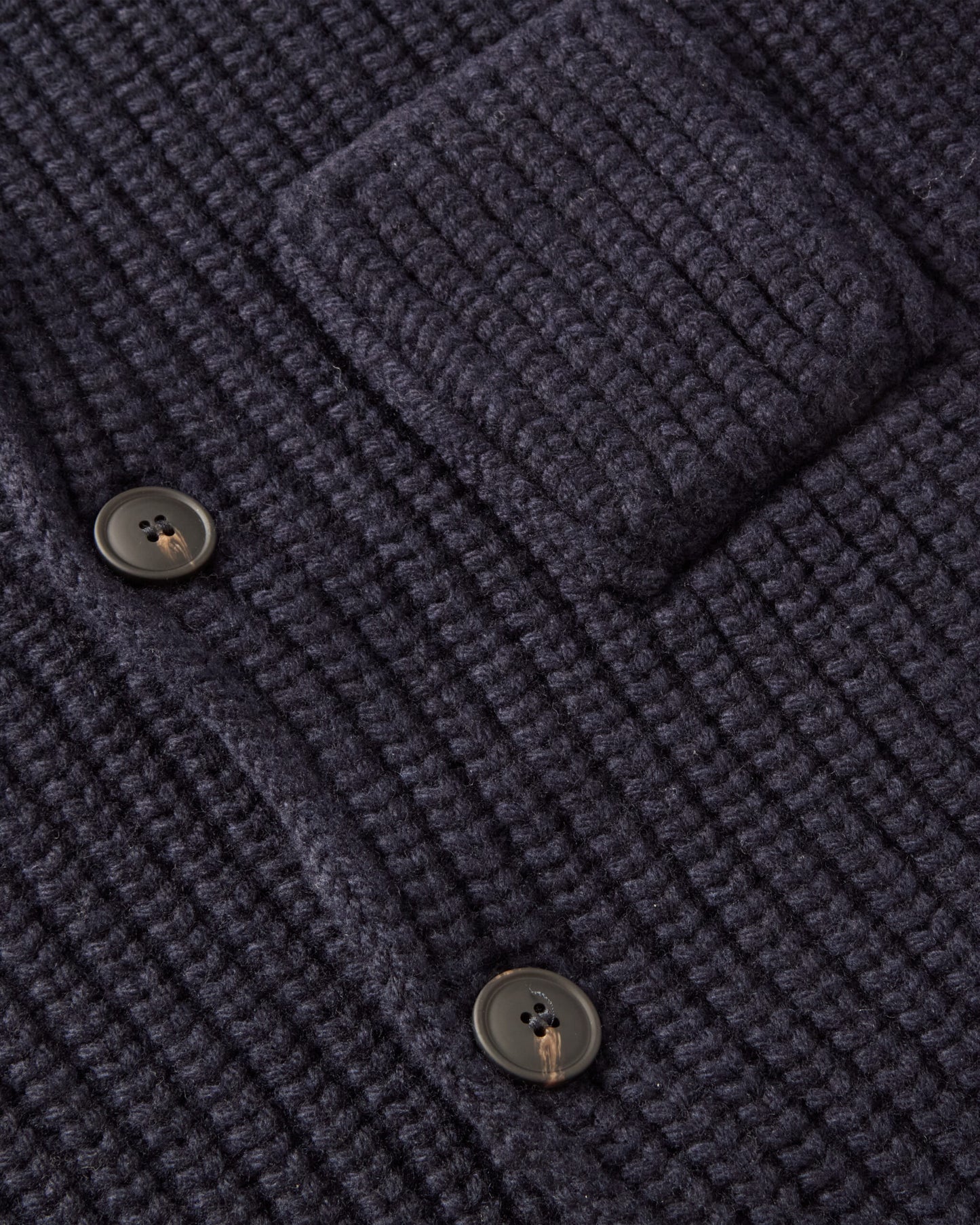 Knitted Wool Jacket Navy