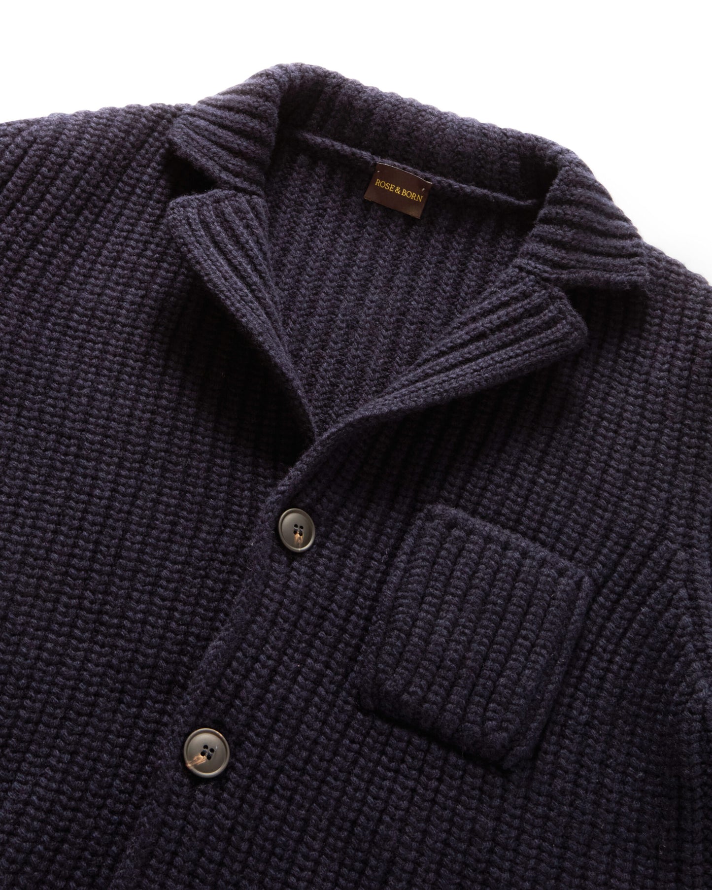 Knitted Wool Jacket Navy