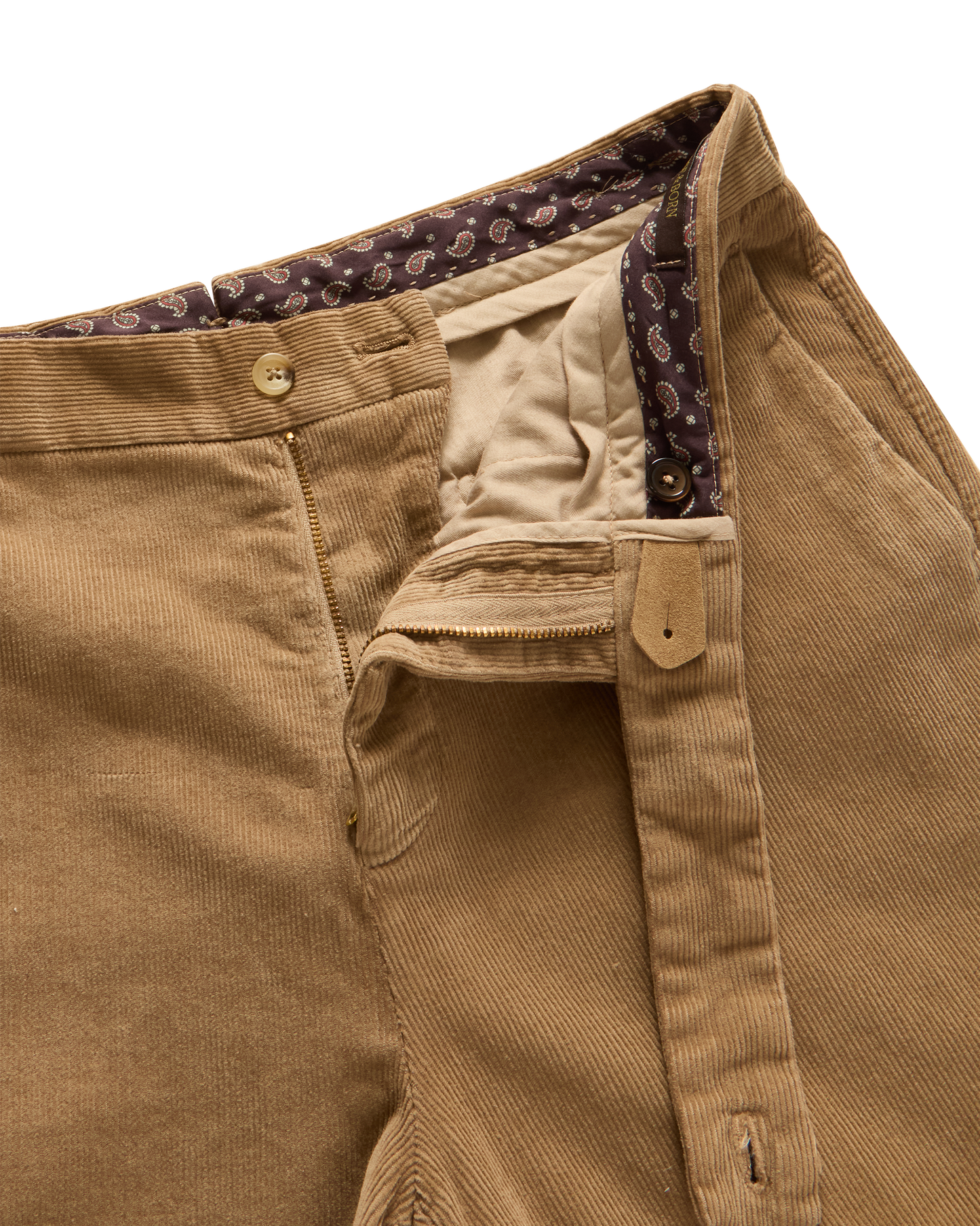 Cotton Cashmere Corduroy Trousers Khaki