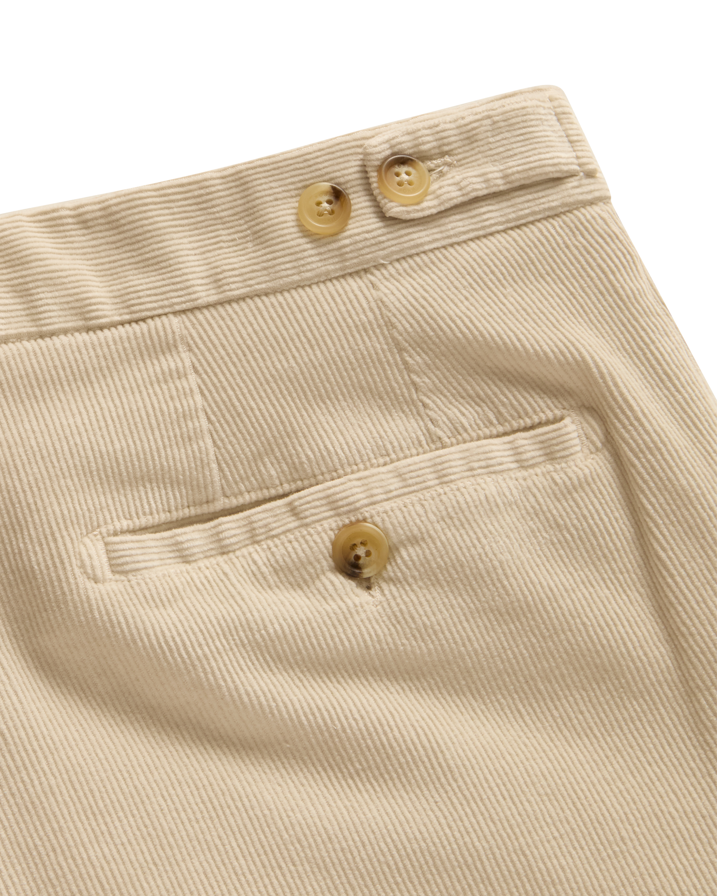 Cotton Cashmere Corduroy Trousers Ivory