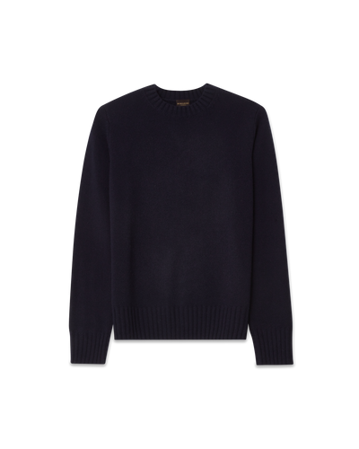 7 Gauge Crewneck Cashmere Sweater Navy