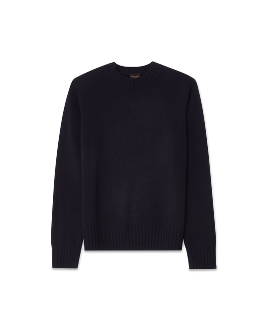 7 Gauge Crewneck Cashmere Sweater Navy