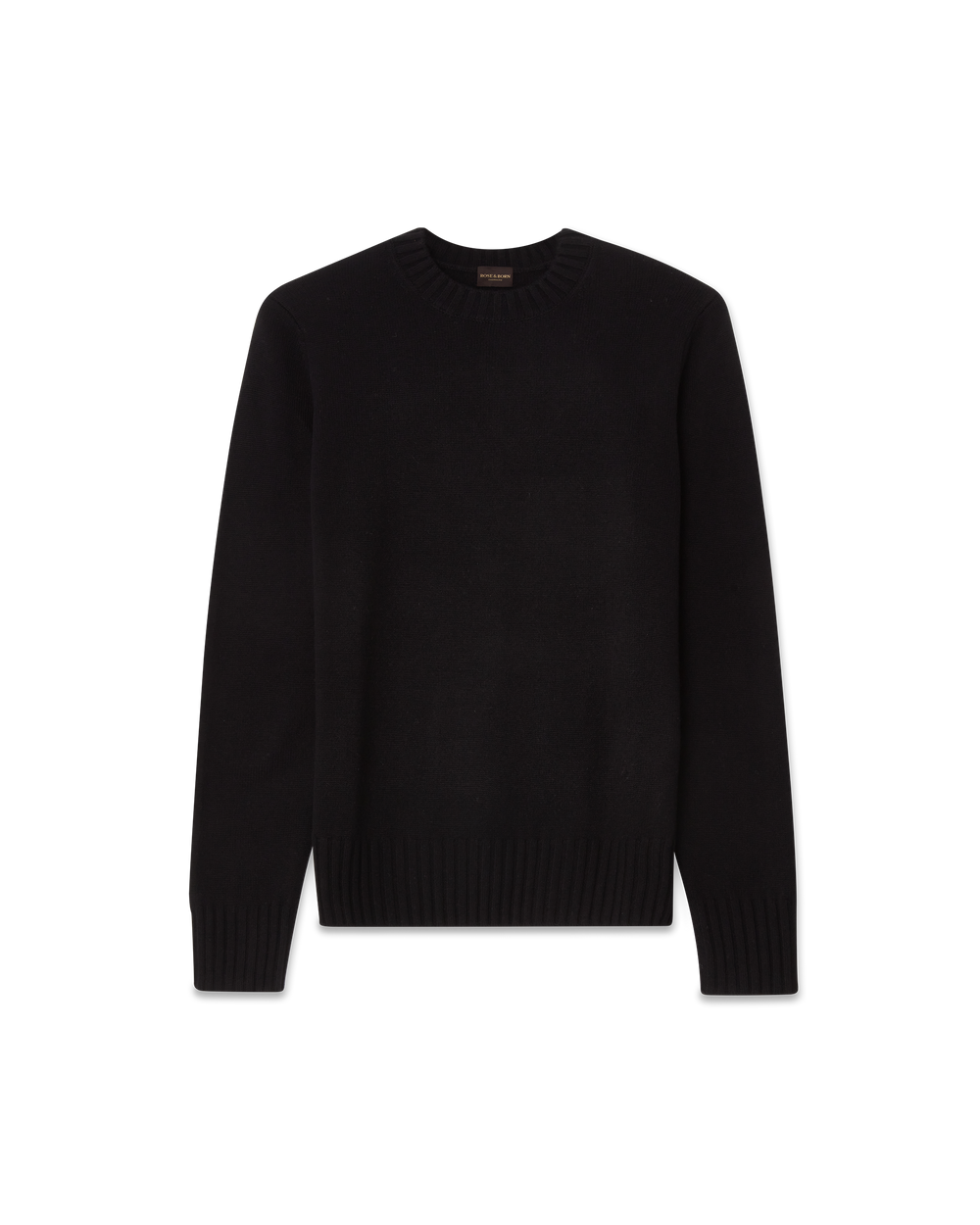 7 Gauge Crewneck Cashmere Sweater Black