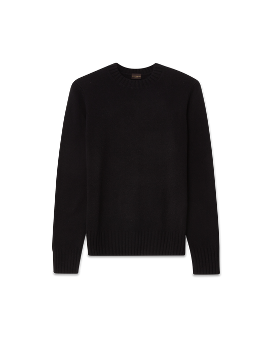 7 Gauge Crewneck Cashmere Sweater Black