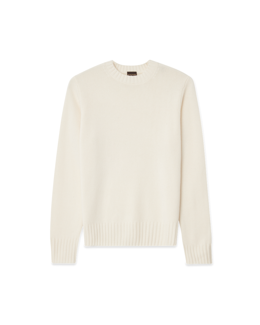 7 Gauge Crewneck Cashmere Sweater White