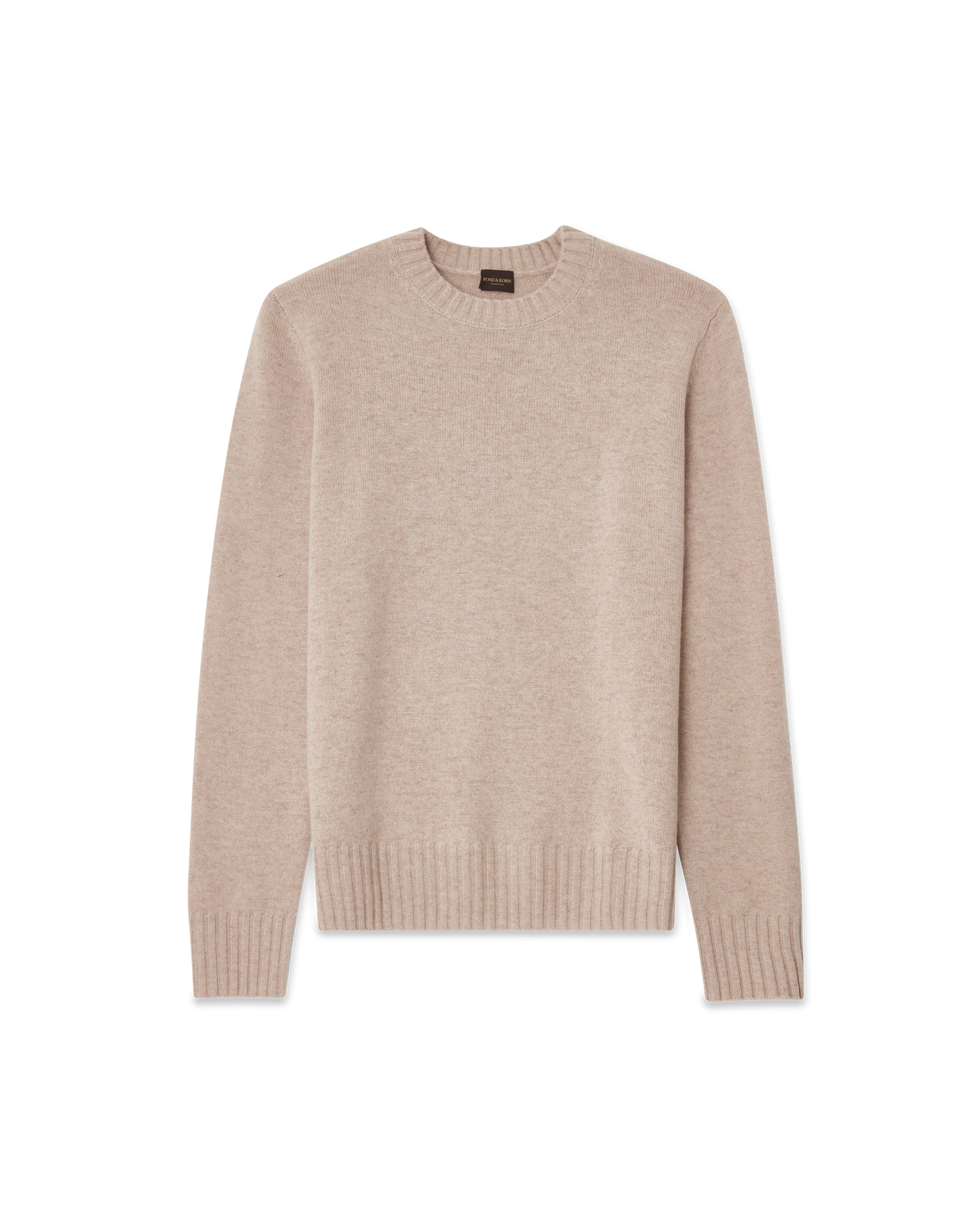 7 Gauge Crewneck Cashmere Sweater Sand