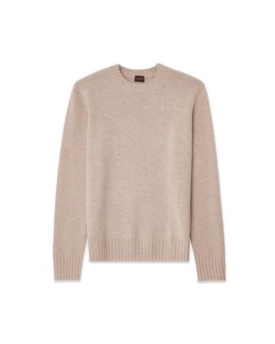 7 Gauge Crewneck Cashmere Sweater Sand