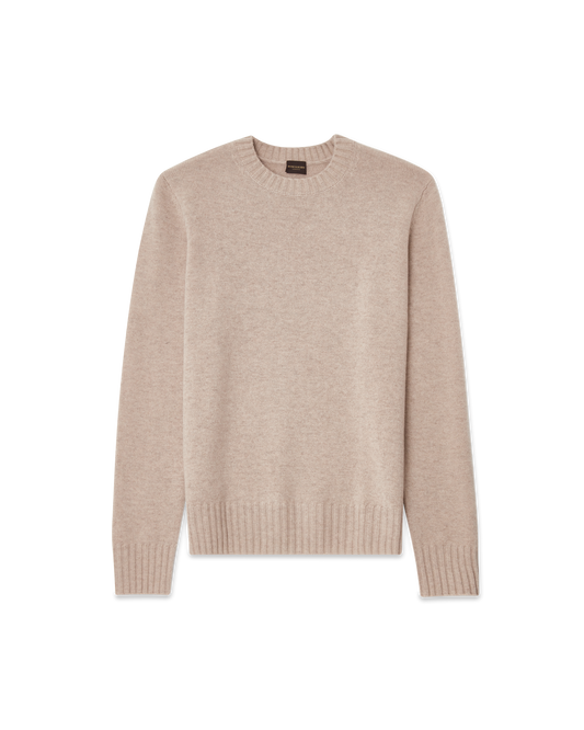 7 Gauge Crewneck Cashmere Sweater Sand