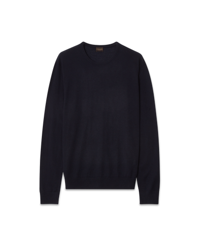 Navy Crew Neck Cashmere Sweater