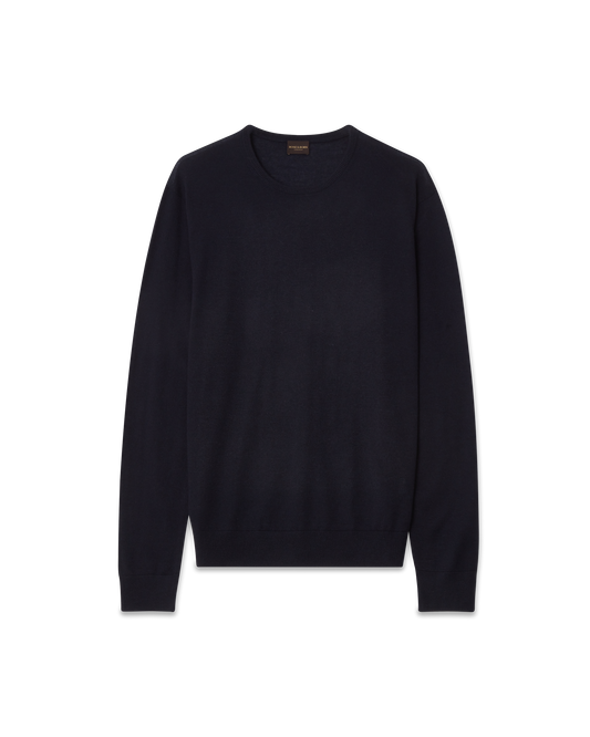 Navy Crew Neck Cashmere Sweater