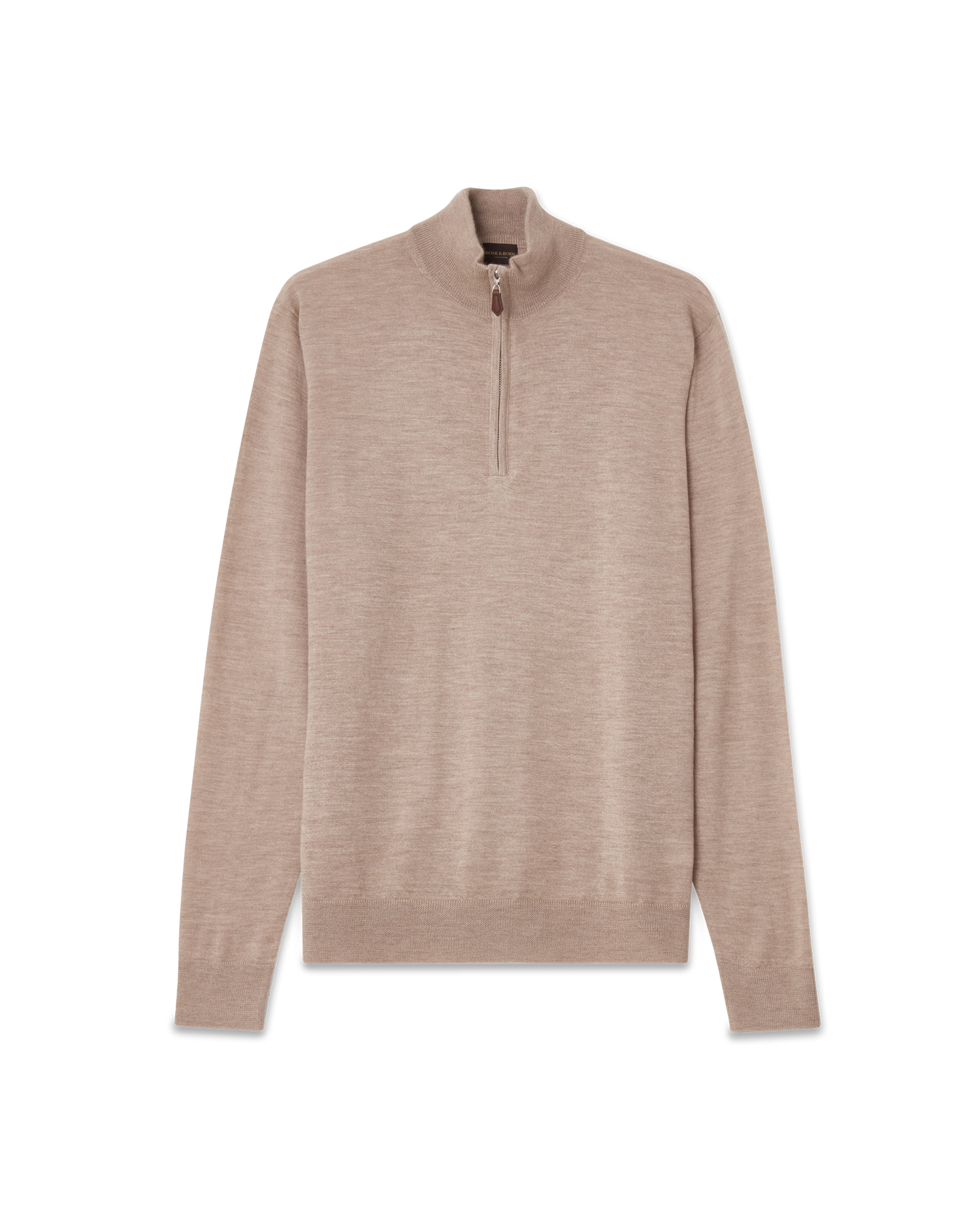 Cashmere Half-Zip Sweater Beige