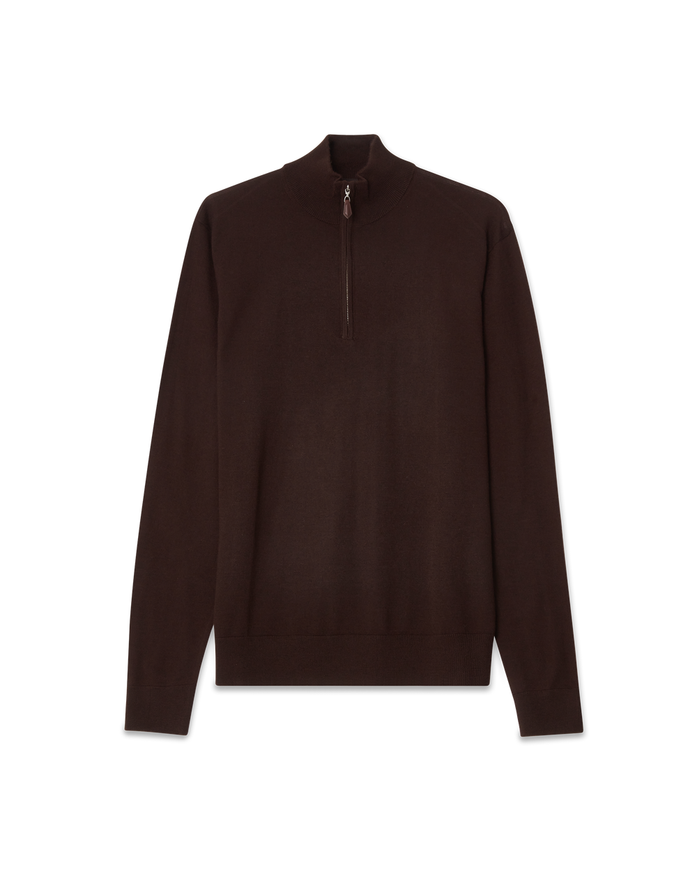 Cashmere Half-Zip Sweater Brown