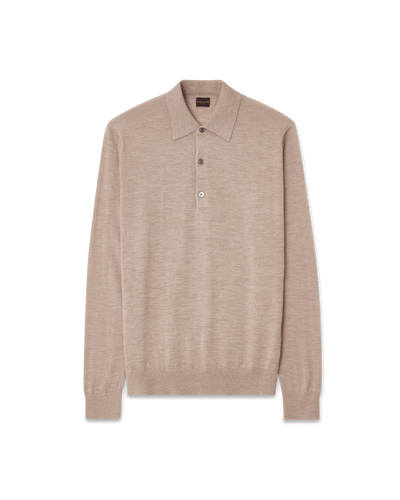 Poloneck Cashmere Sweater Beige