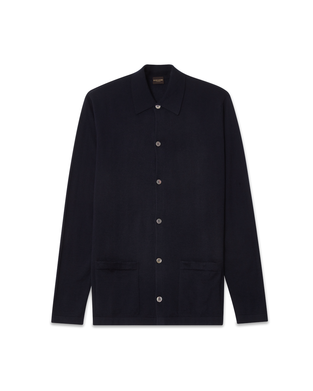 Cashmere Shirt Cardigan Navy