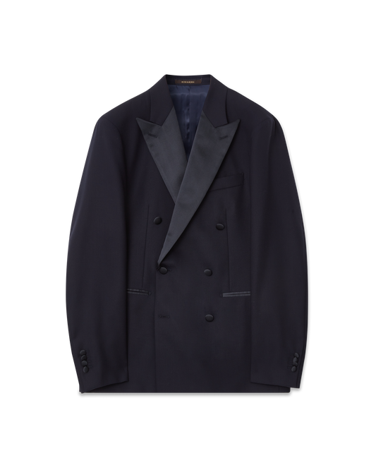 Wool Tuxedo Double-Breasted Navy