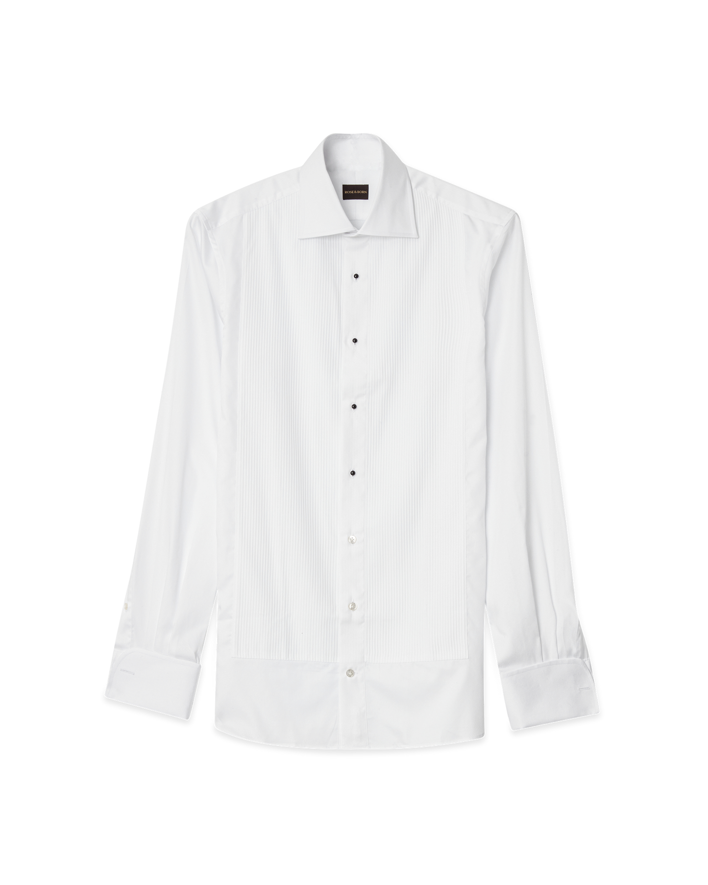 Plissé Tuxedo Shirt White