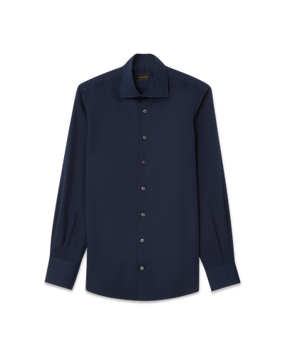 Cotton Sateen Shirt Navy