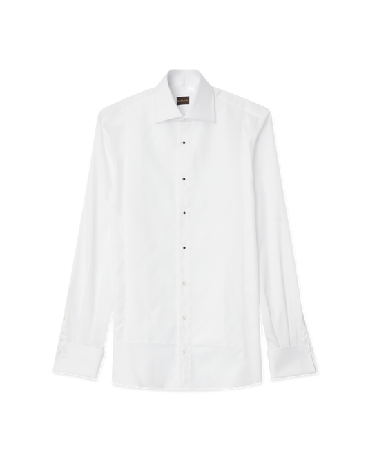 Pique Tuxedo Shirt White