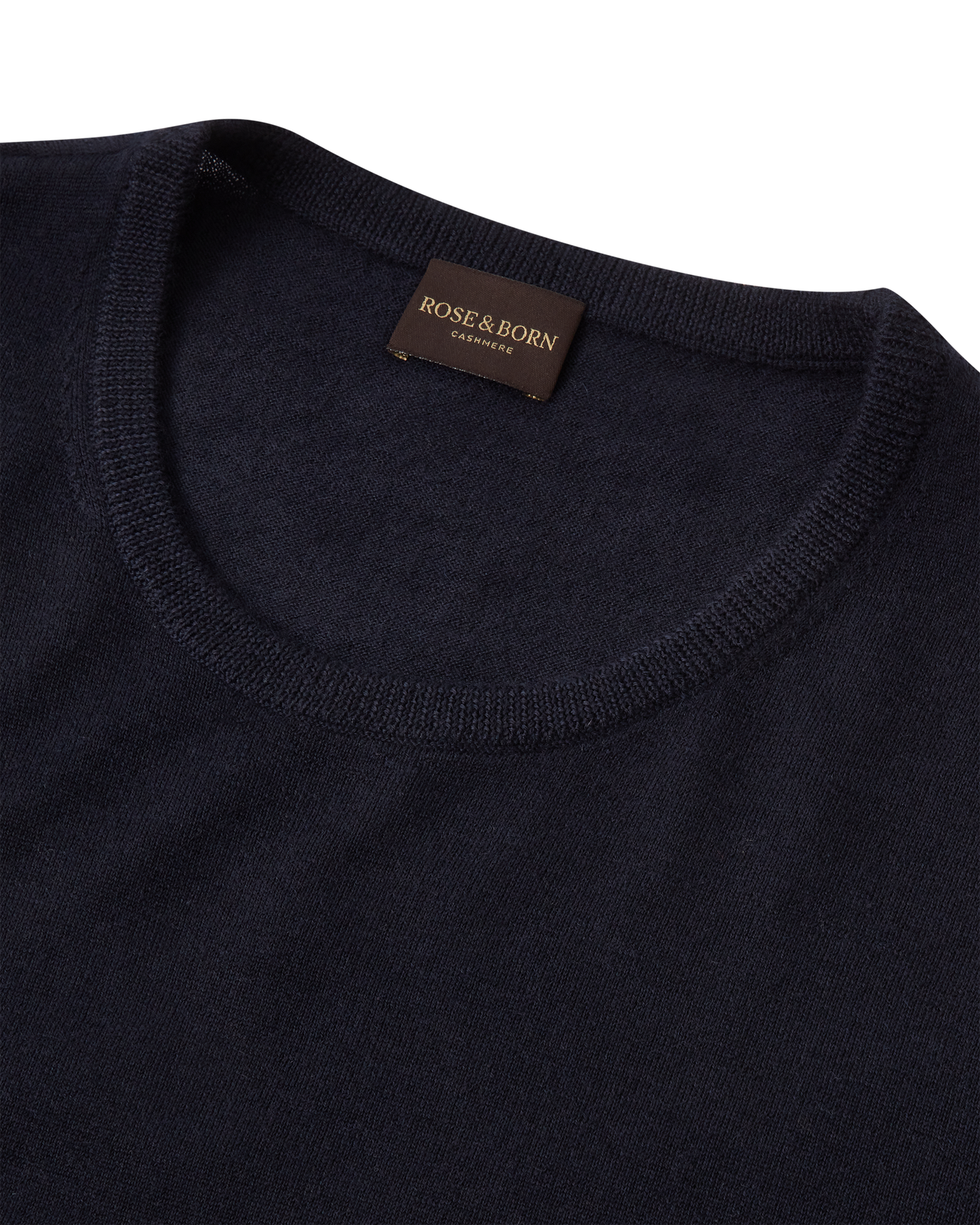 Navy Crew Neck Cashmere Sweater