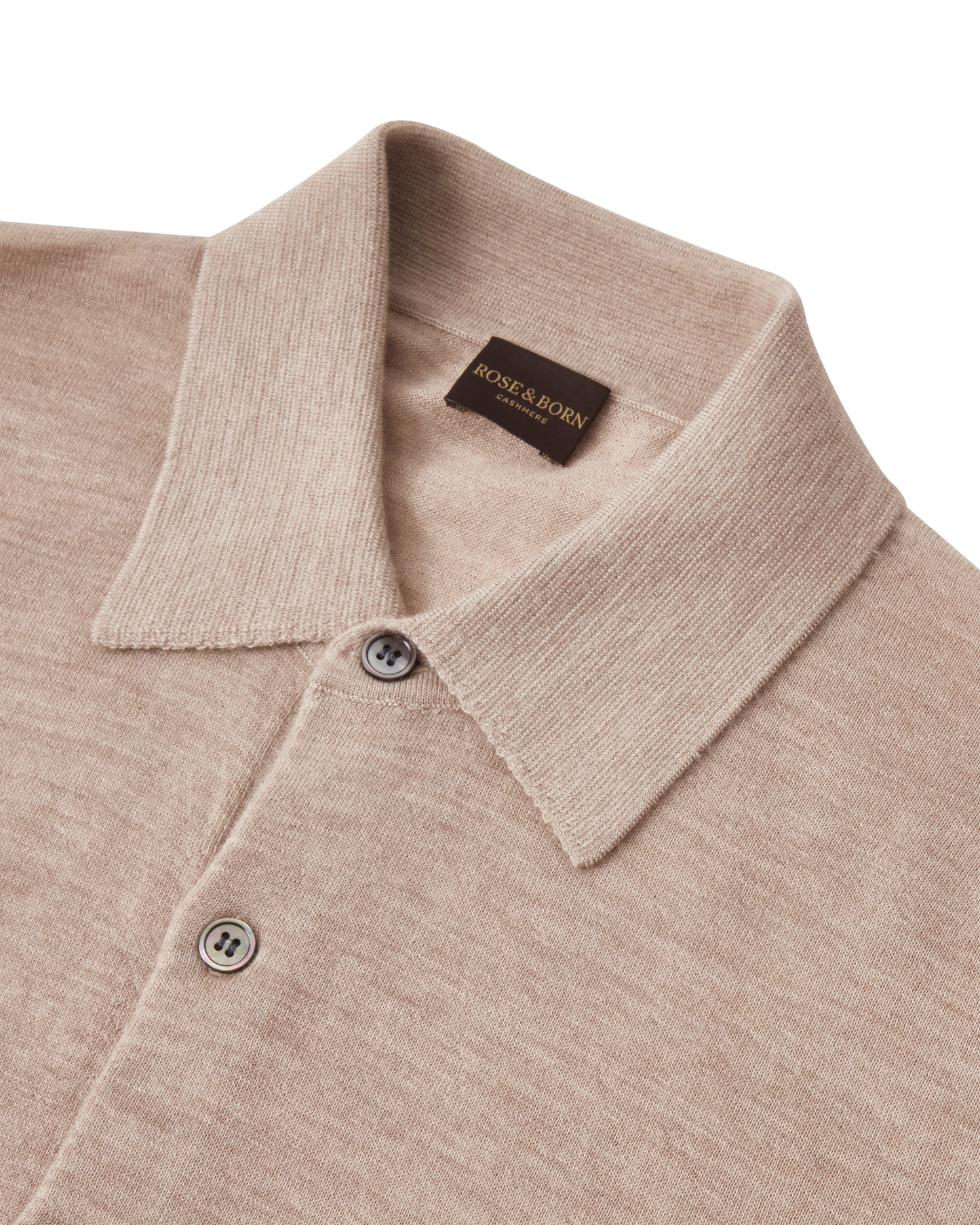 Cashmere Shirt Cardigan Beige