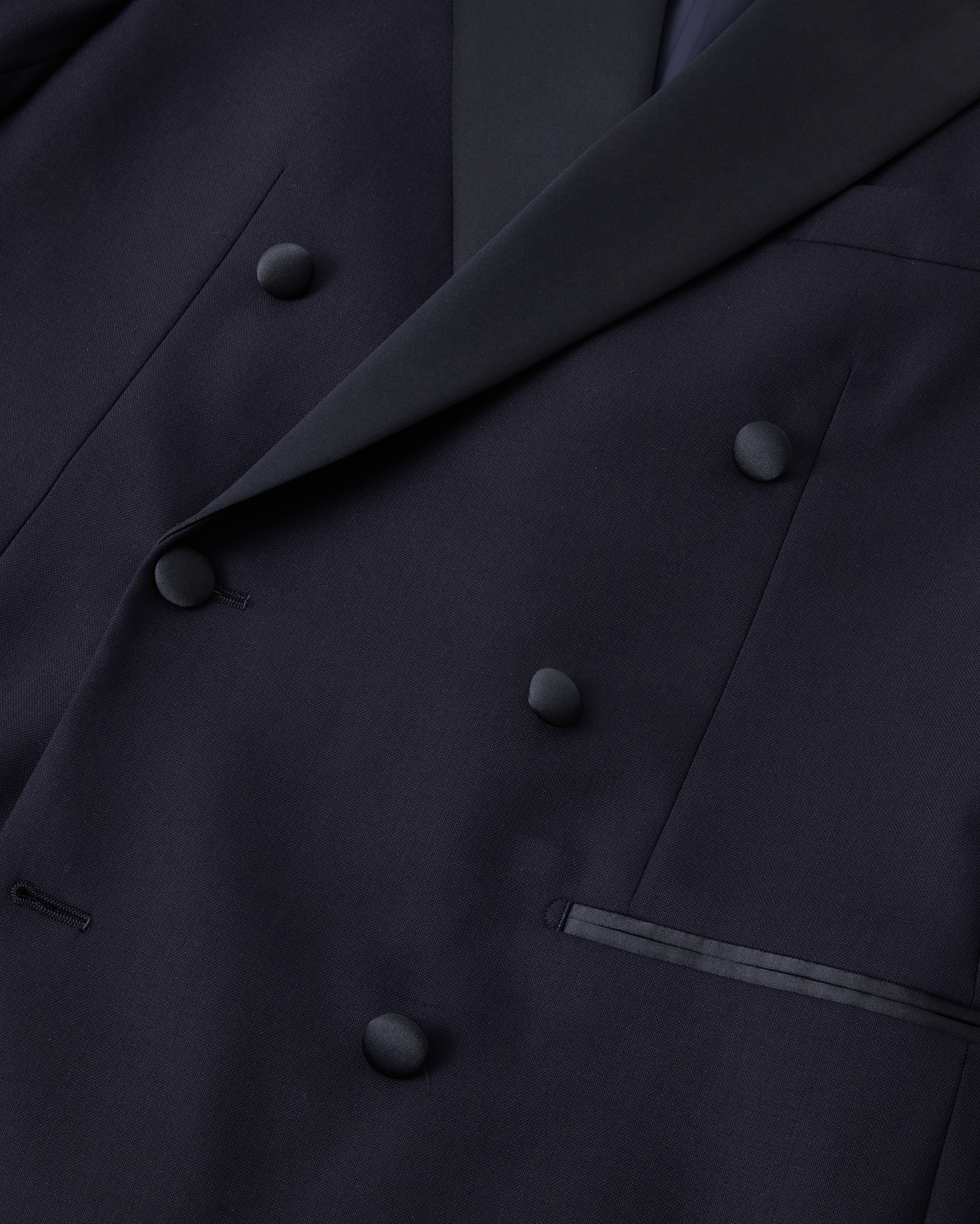 Wool Tuxedo Double-Breasted Navy