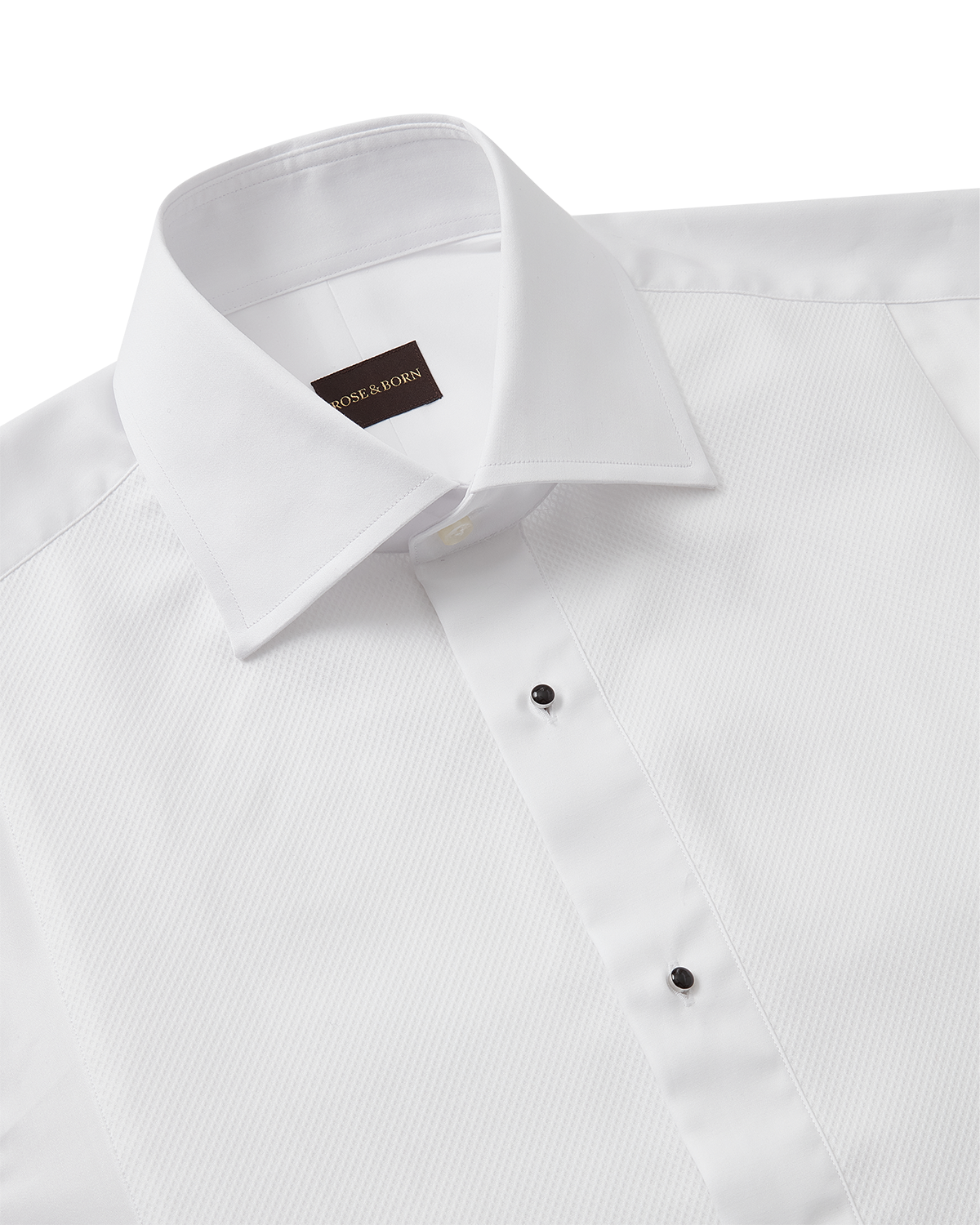 Pique Tuxedo Shirt White