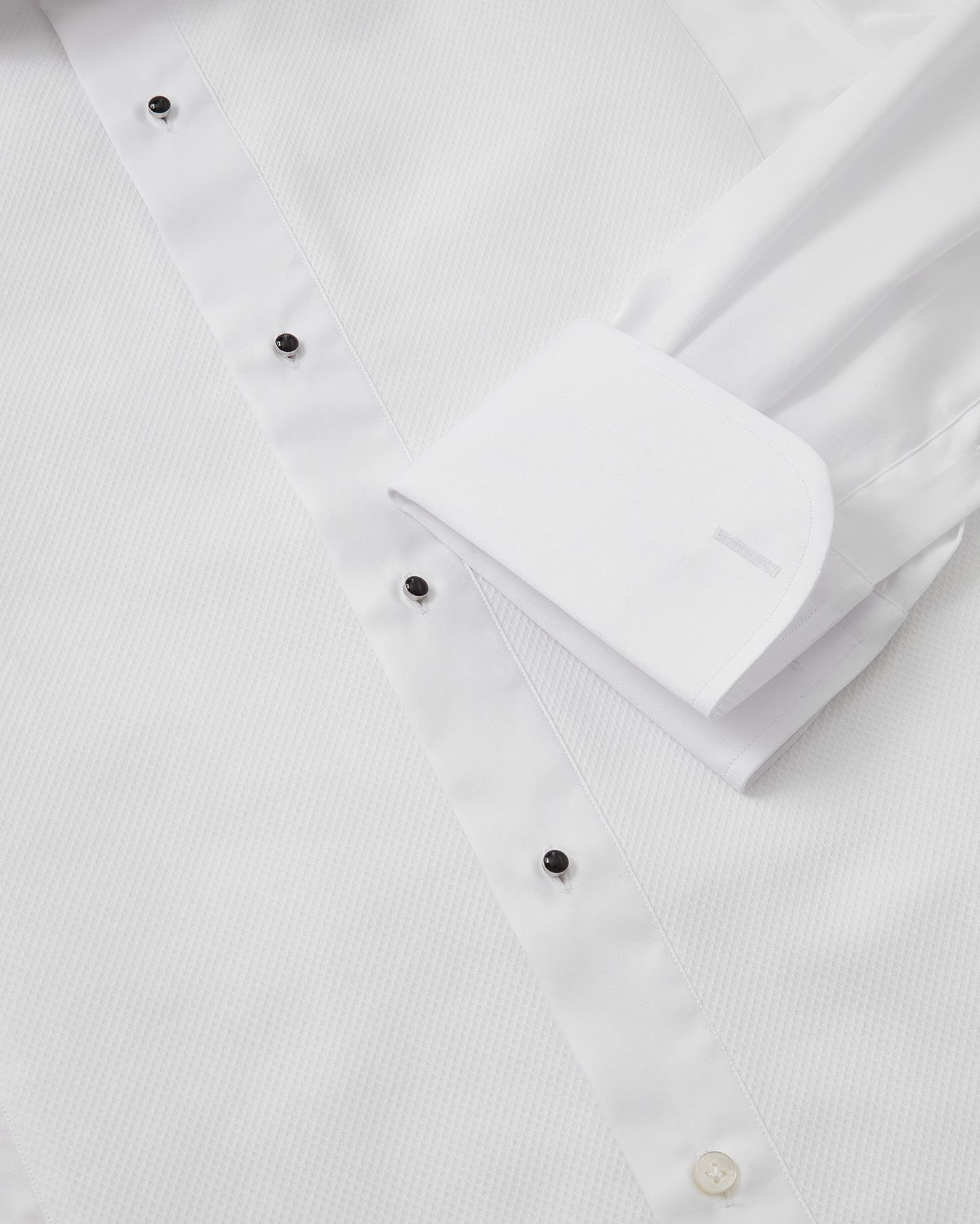 Pique Tuxedo Shirt White