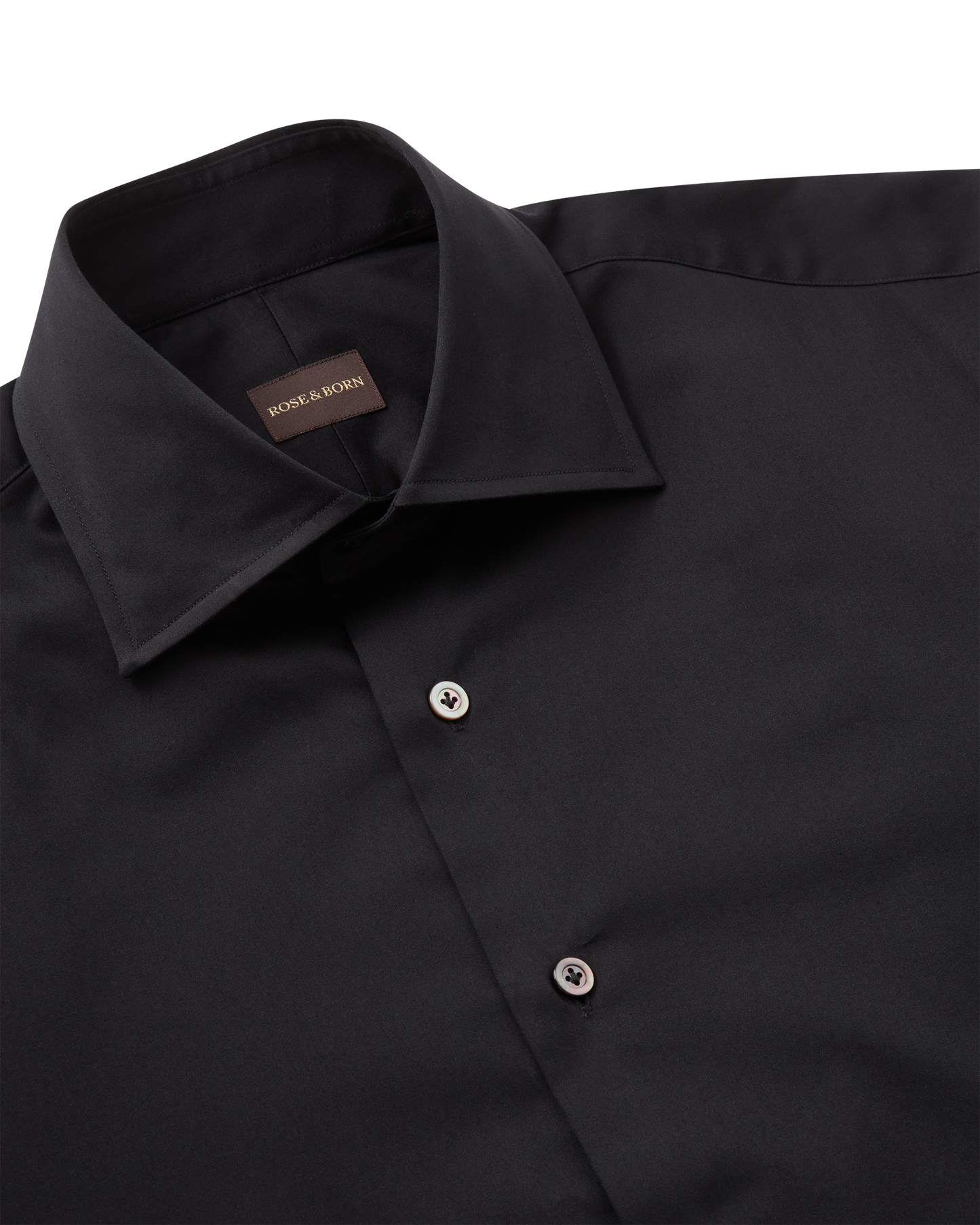 Cotton Sateen Shirt Black