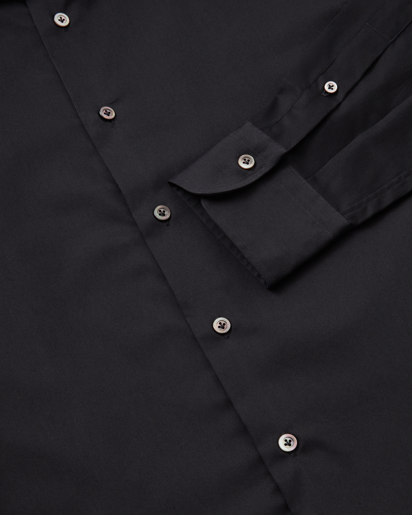 Cotton Sateen Shirt Black