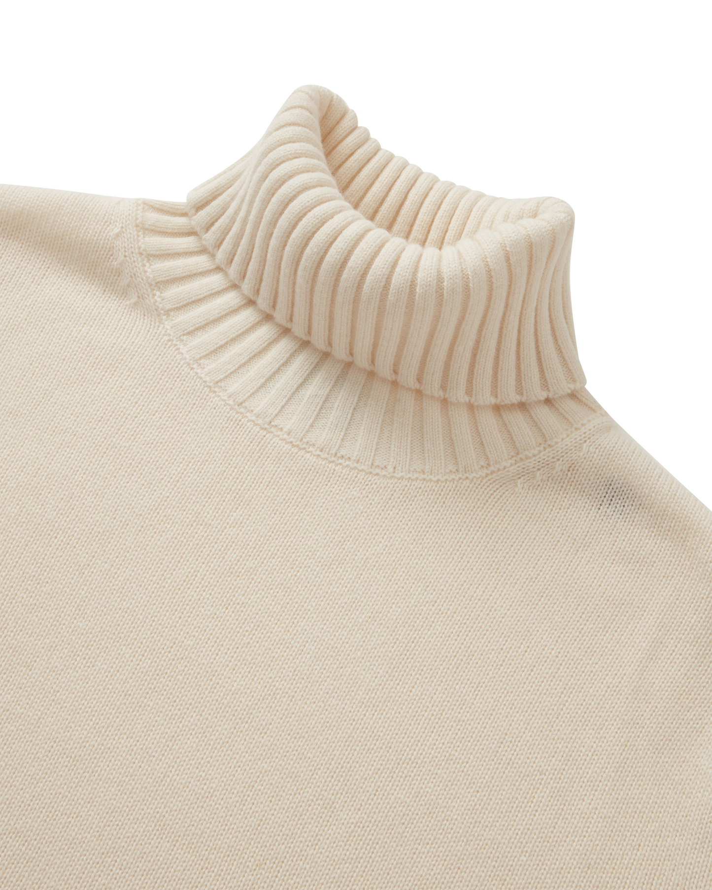 7 Gauge Turtleneck Cashmere Sweater White